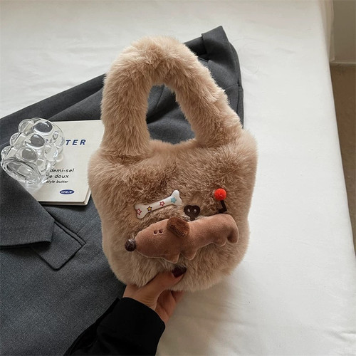 کیف دستی دخترانه پشمی طرح فانتزی